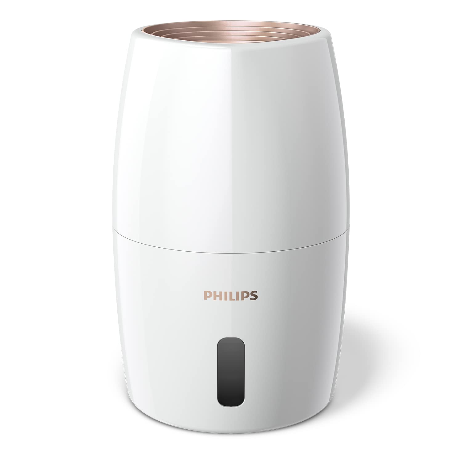 PHILIPS Luftbefeuchter 2000 Serie, hygienische NanoCloud-Befeuchtung, 99,97% weniger Bakterien, 200ml/h, 2L Wassertank, Ultra leise (33dB), Sensor, 3 Stufen, Auto&Schlafmodus, Timer, Weiß (HU2716/10)