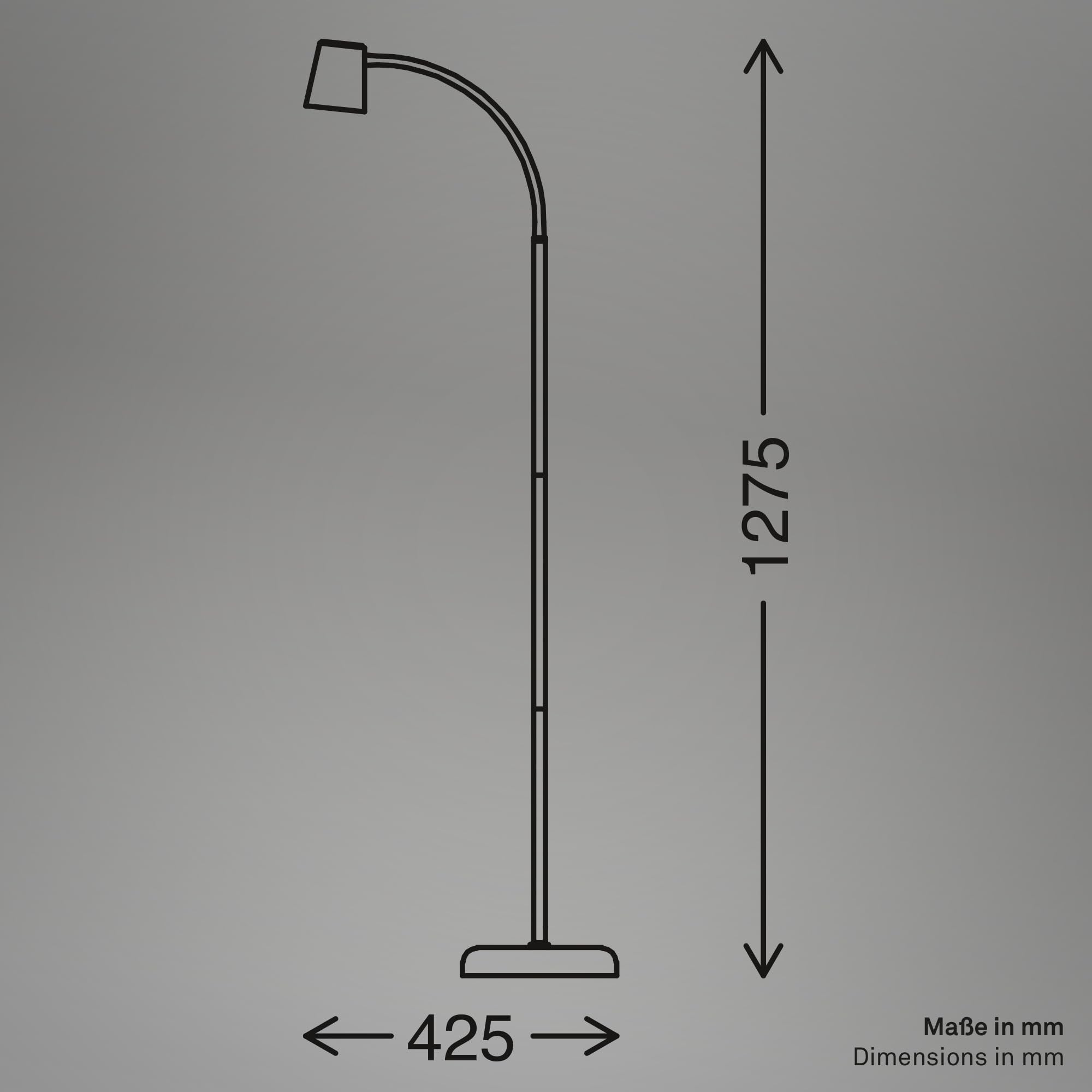 BRILONER – Stehlampe als Deko im Wohnzimmer und Leselampe, Schwenkbare Lampe, Wohnzimmerlampe, Fußtaster, Indirekte Beleuchtung, Schwarz