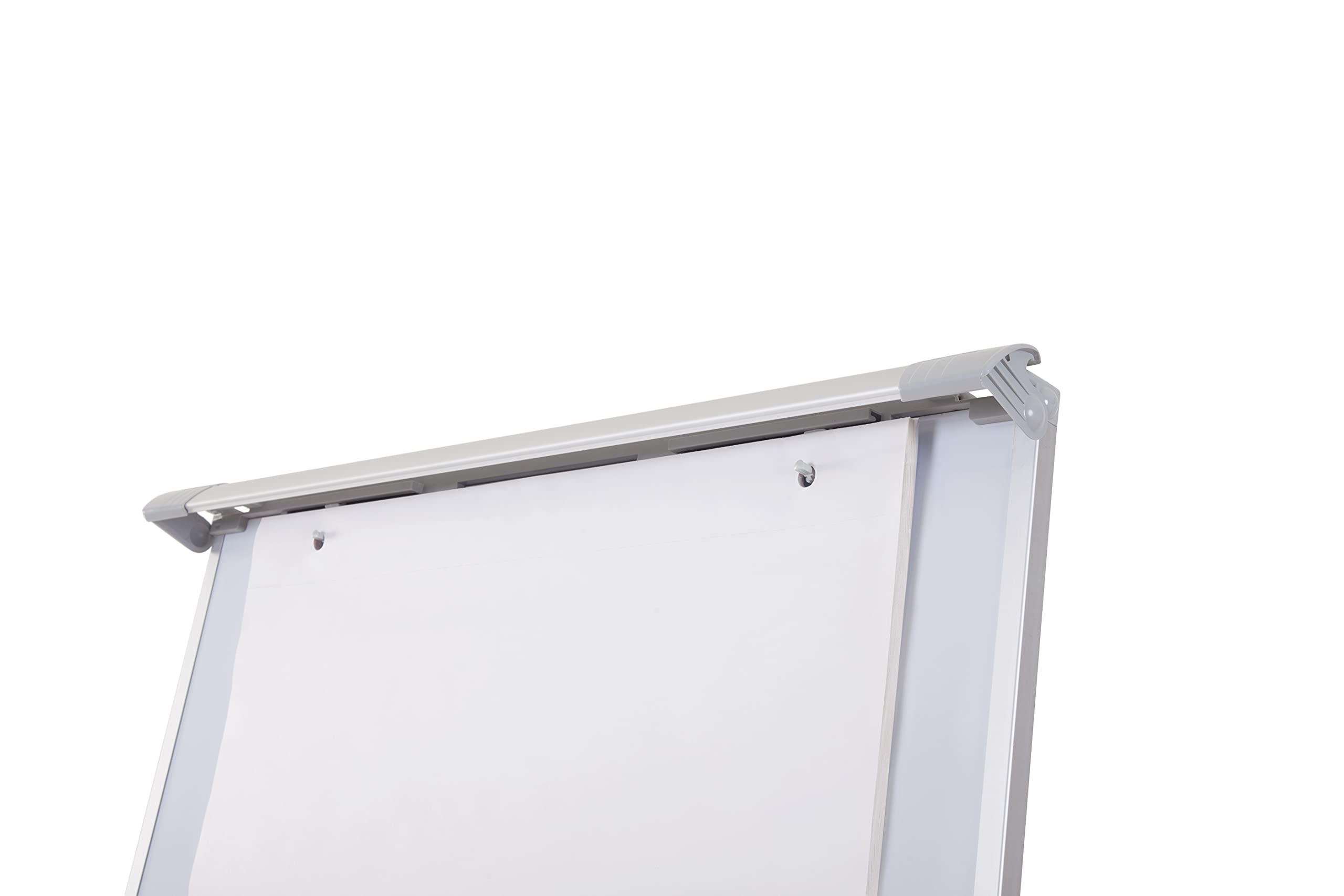 Bi-Office Mobiles Flipchart Smart, mit 5 Rollen, Magnetisch, Aluminiumrahmen, Tafelgröße 70 x 100 cm, Gesamthöhe 180 cm,Grau,