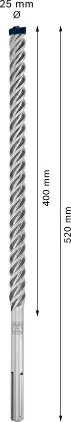Bosch Professional 1x Expert SDS max-8X Hammerbohrer (für Stahlbeton, Ø 25,00x520 mm, Zubehör Bohrhammer)