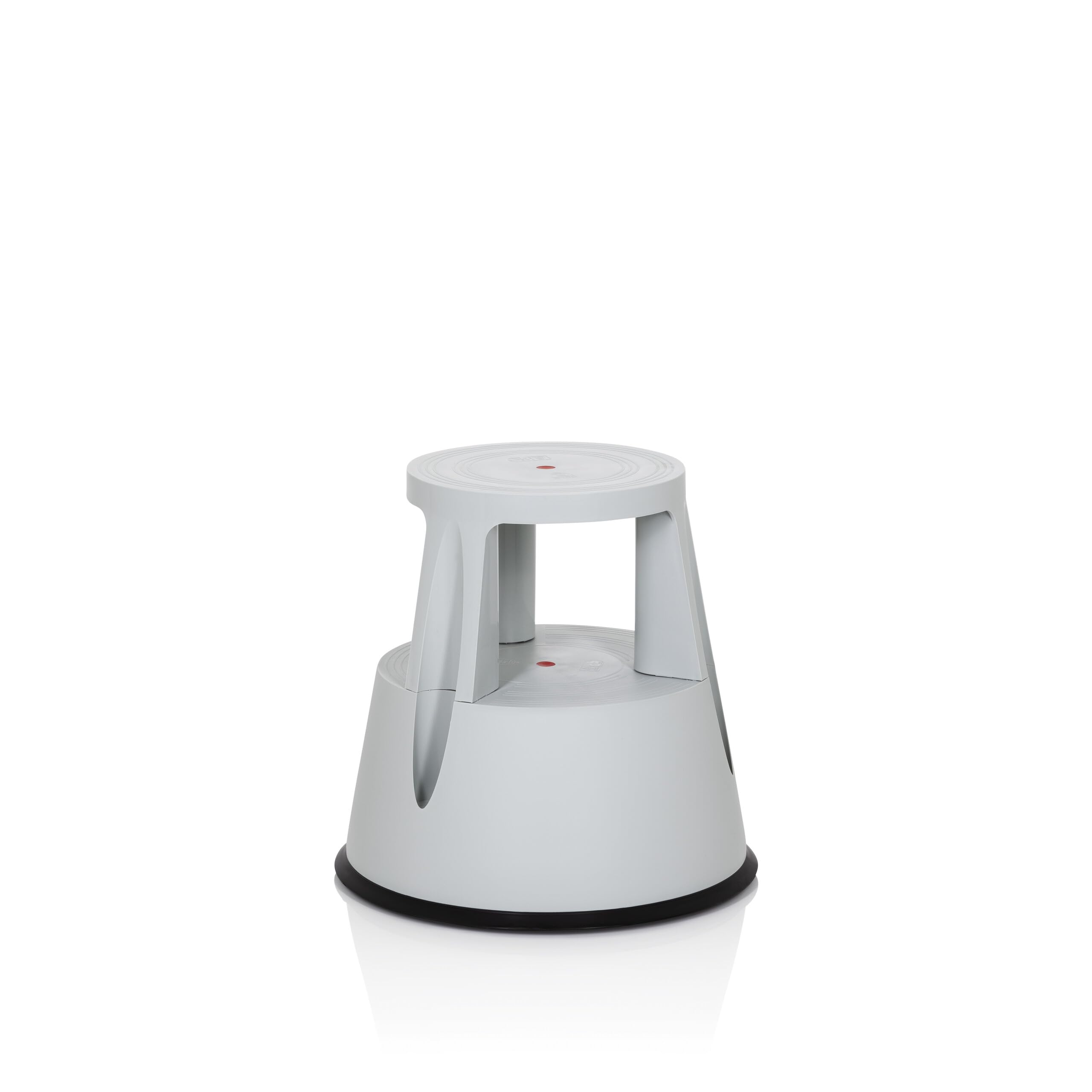 hjh OFFICE Tritthocker TIO-M I Kunststoff Elefantenfuß, Höhe 42 cm, bis 150kg belastbar, mit Rollen 830002 Hellgrau