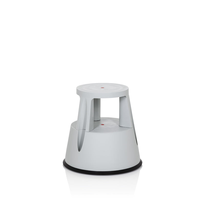 hjh OFFICE Tritthocker TIO-M I Kunststoff Elefantenfuß, Höhe 42 cm, bis 150kg belastbar, mit Rollen 830002 Hellgrau