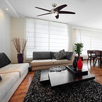 Westinghouse Lighting 132 cm Deckenventilator Bendan 72557 mit Einzelleuchte und fünf Flügeln, Ausführung in seidenmattem Chrom mit Opalmilchglas [Energieklasse G]