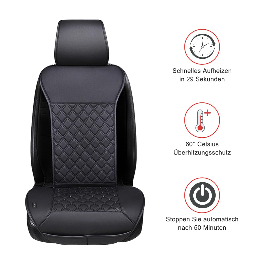 LUSRAIT Sitzkissen, Bequeme Sitzbedeckung mit voller Rückenstützung, Universal Sitzkissen für Sitz im Winter (groß) (groß)