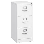 YITAHOME Aktenschrank Abschließbar, Metall Aktenschränke mit 3 Schubladen für A4, Legal, Letter, Anti-Kippen Büroschrank mit Cue-Kartenschlitz für Home-Office, Weiß, 45.8 x 45 x 103cm