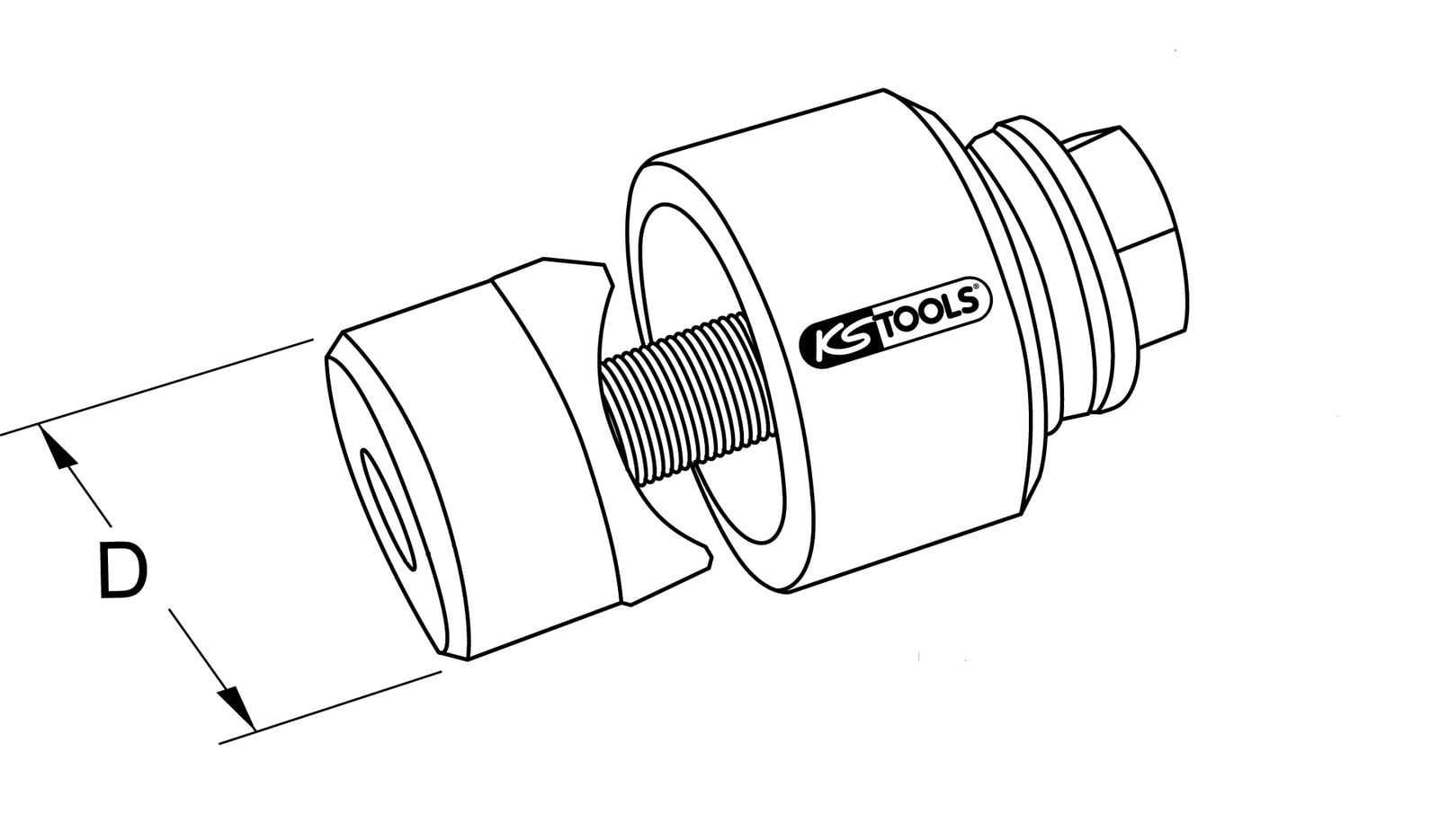 KS Tools 129.0050 Schraublochstanze, 50,5mm