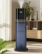 YOKEKON Luftbefeuchter, Luftbefeuchter Schlafzimmer, Kalt Nebel Befeuchter für große Räume, humidifier, 8L Ultraschall befeuchter für das Haus, Top Füllen, Erweitertes Tube, Stille Pflanze Büro, blau