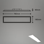 BRILONER – Badezimmer Lampe 78cm, Deckenlampe Bad, 25W, 2800lm, LED Deckenleuchte, LED Lampe, Badlampe IP44, LED Panel, Badezimmerlampe, Badezimmerleuchte, Neutralweißes Licht 4.000K, 78x18x6,5 cm