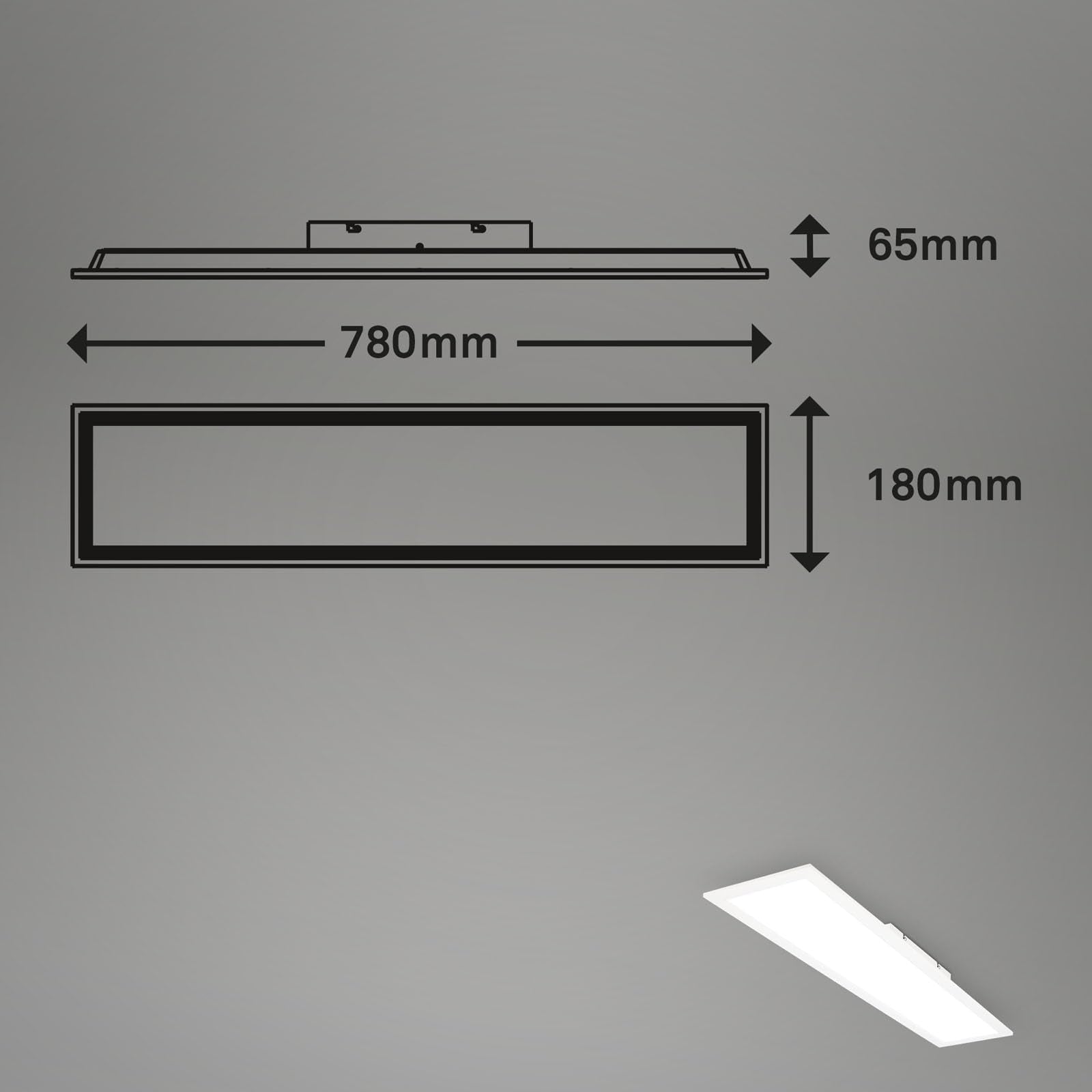 BRILONER – Badezimmer Lampe 78cm, Deckenlampe Bad, 25W, 2800lm, LED Deckenleuchte, LED Lampe, Badlampe IP44, LED Panel, Badezimmerlampe, Badezimmerleuchte, Neutralweißes Licht 4.000K, 78x18x6,5 cm