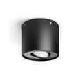 Philips Phase LED-Spotleuchte, Deckenspot dimmbar bis 10 %, 2700K, Einfache Installation, 500 lm, 6,5W, Einstellbarer Spot, EyeComfort, Schwarz