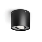Philips Phase LED-Spotleuchte, Deckenspot dimmbar bis 10 %, 2700K, Einfache Installation, 500 lm, 6,5W, Einstellbarer Spot, EyeComfort, Schwarz