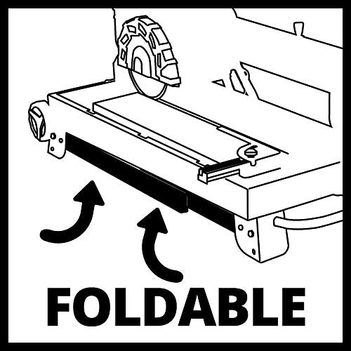 Einhell Radial-Fliesenschneidmaschine TE-TC 620 U (800 W, extra lange Zuglänge, robustes einklappbares Untergestell, Transporträder/-griff, 6-fach kugelgelagerte Motorführung)