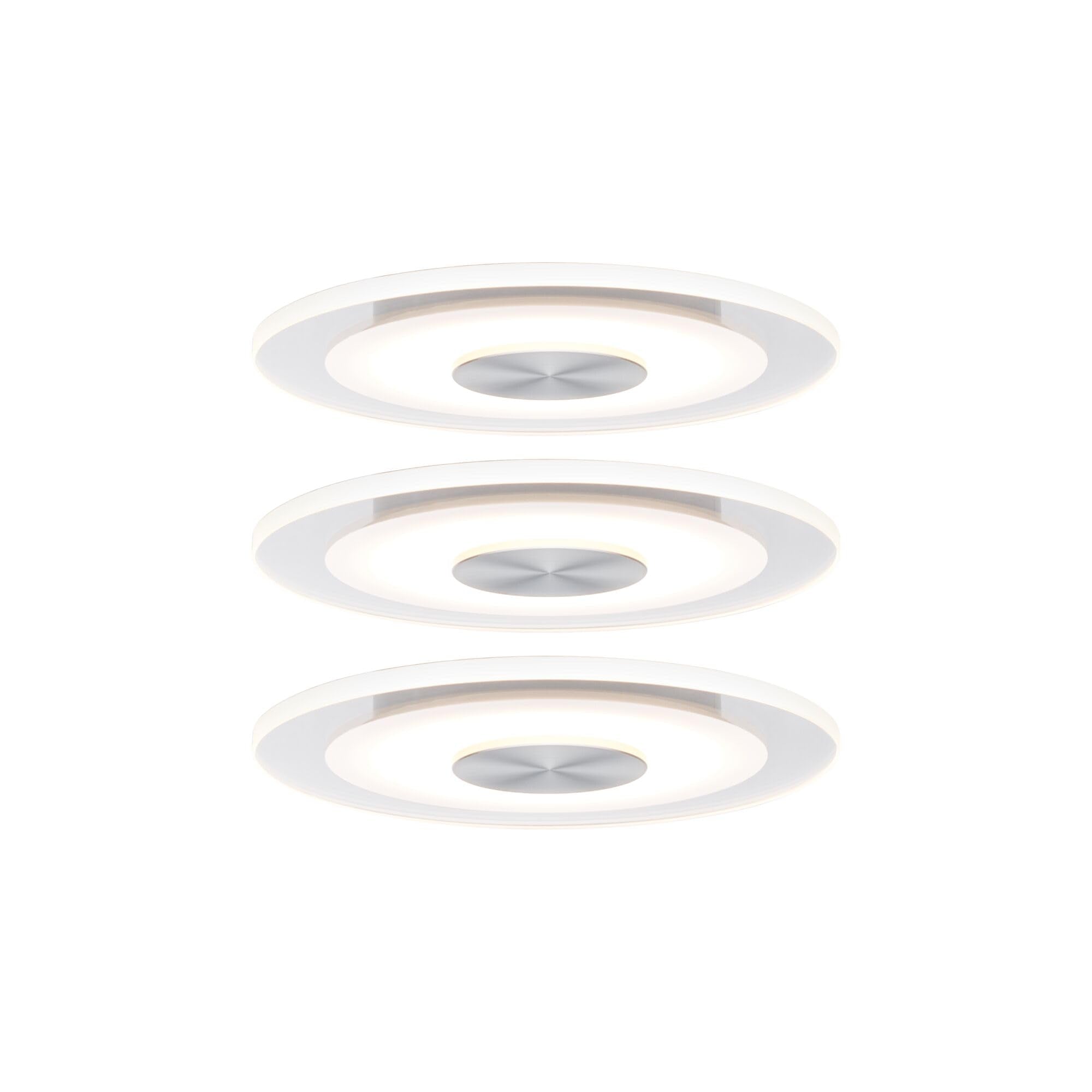 Paulmann 92907 LED Einbauleuchte Whirl rund Einbaustrahler 3x5,5W Deckeneinbauspot Alu Satin Einbaulampe Einbaulicht dimmbar Deckeneinbauleuchte