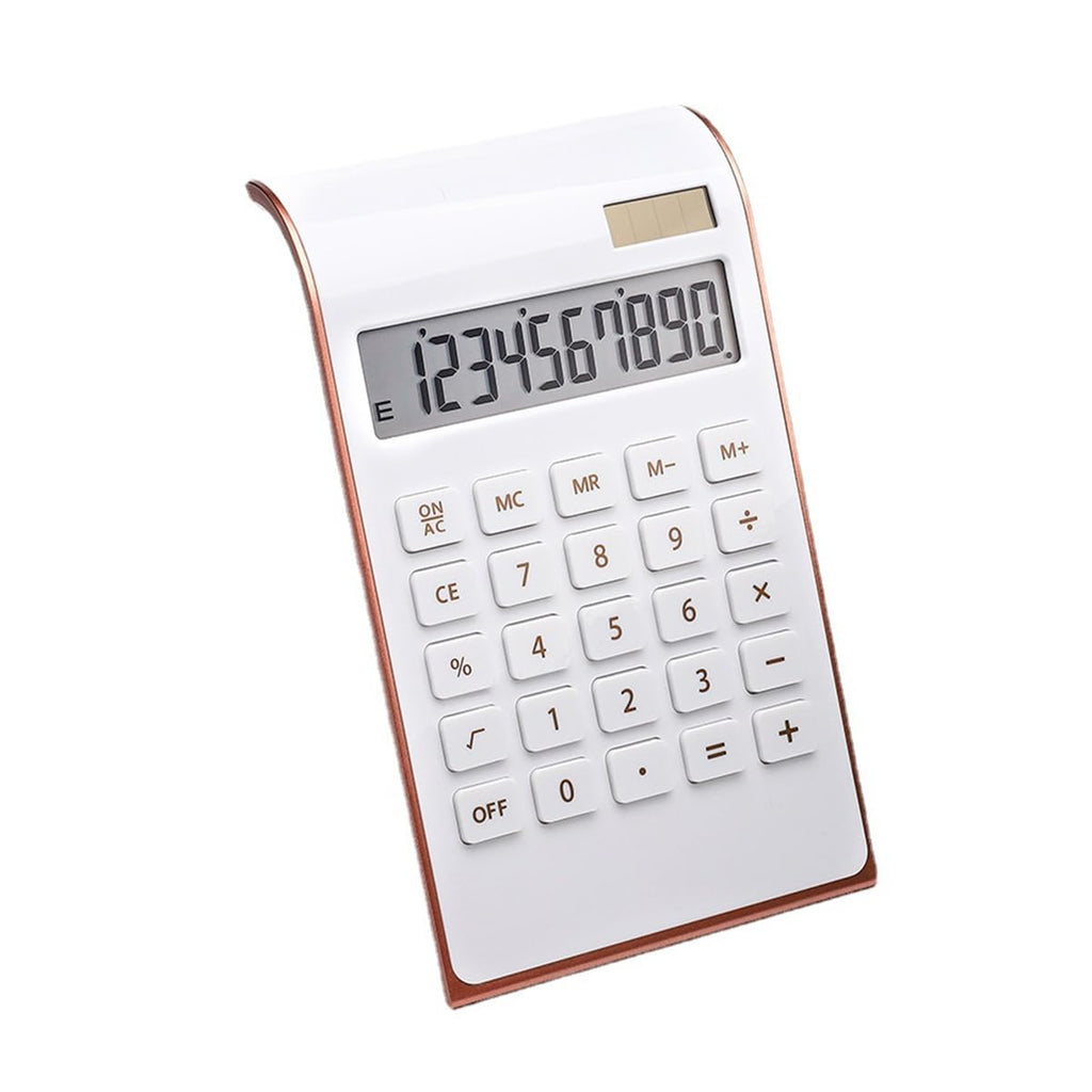 Leoyee Taschenrechner, ultradünnes und Elegantes Neigungsdesign, Dual-Power-Desktop-Rechner, Büro/Heimelektronik, Solarenergie, Neigungs LCD Display, 10 stellig