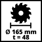 Einhell Tauchsäge TE-PS 165 (1.200 Watt, werkzeuglose Einstellung bei Schnitttiefe + Neigungswinkel, hochwertiges Hartmetall-Sägeblatt, Sägeblattarretierung)