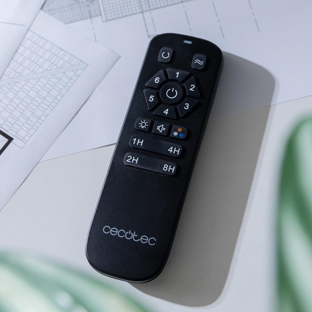 Cecotec Deckenventilator mit Licht EnergySilence Aero 5275 DarkWood, 40W, 52" DC Motor, Fernbedienung, LED-Licht, Timer, Winter-Sommer-Modus, Höhenverstellbar, Effizient, Vielseitig