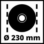 Einhell Winkelschleifer TE-AG 230/2000 (2000 W, Scheibe Ø 230 mm, Softstart, Schutzhaube, ohne Trennscheibe)