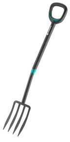 Gardena ErgoLine Spatengabel: Grabegabel zum Umgraben und Auflockern, gehärteter Qualitätsstahl mit Beschichtung, ergonomischer D-Griff (17013-20)