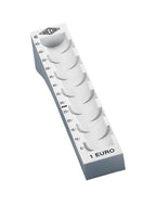 Wedo 161700837 Münzrillen-Komplett-Set (aus Kunststoff, 8 Stück, lose, 27,2 x 18 x 4,4 cm) lichtgrau