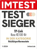 TP-Link smartes Heizkörperthermostat - Erweiterungseinheit, benötigt Kasa Hub, Heizungssteuerung (Kasa App, Zeitpläne, Geofencing, Fensteröffnungserkennung), Matter, Alexa, Apple Home