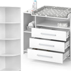 Vicco Kinderzimmer-Set Weiß Oskar 2 Teile, mit Wickelkommode und Spielzeugregal - 113x100x70 cm aus Spanplatte - Babymöbel Set für Kleinkinder, Durchdachte Möbellösung für Dein Zuhause