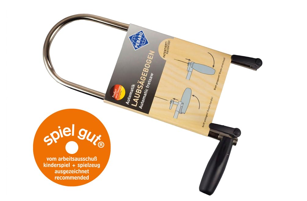 Pebaro 790 Automatik-Laubsägebogen, Schnellspannsystem patentiert, verstellbare Krafthebel, für den professionellen Einsatz in Schule und Hobby, Laubsägearbeiten, Basteln mit Holz, made in Germany