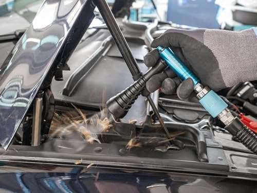 HAZET Turbo Druckluftpistole 9040T-1, Verwirbelungsdüse erzeugt starken Luftimpuls, 6 Bar Betriebsdruck mit ergonomischem Handgriff, für ein schnelles Entfernen von Staub, Spänen usw.