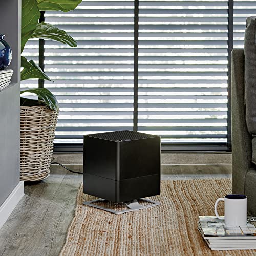 Stadler Form Luftbefeuchter Oskar mit Hygrostat / für Räume bis 50 m² / energiesparend / leise / dimmbare LEDs / Nachtmodus / für Duftstoffe geeignet / Auszeichnung ÖKO TEST 11-2018 / Farbe schwarz