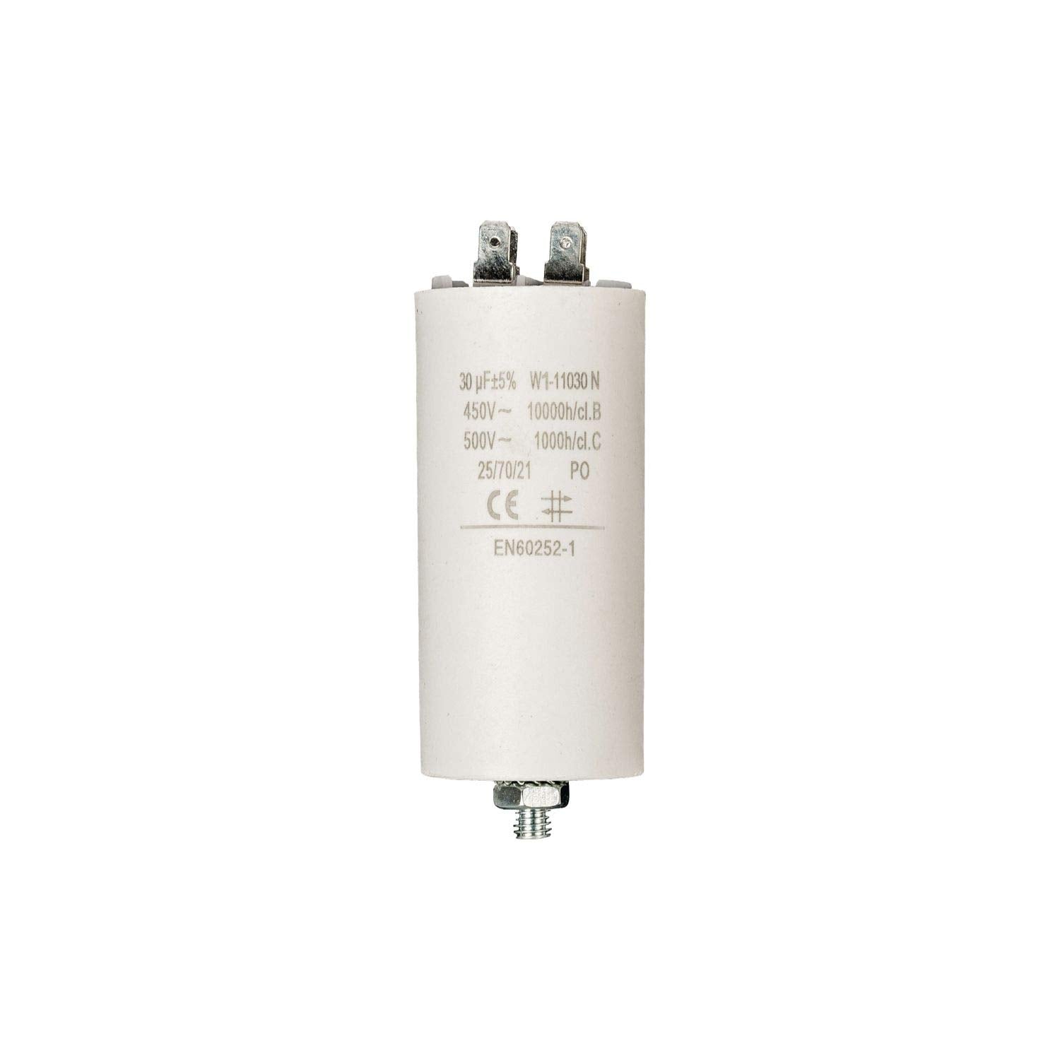 Anlaufkondensator Betriebskondensator 30uF 30µF mit STECKER (Motorkondensator)
