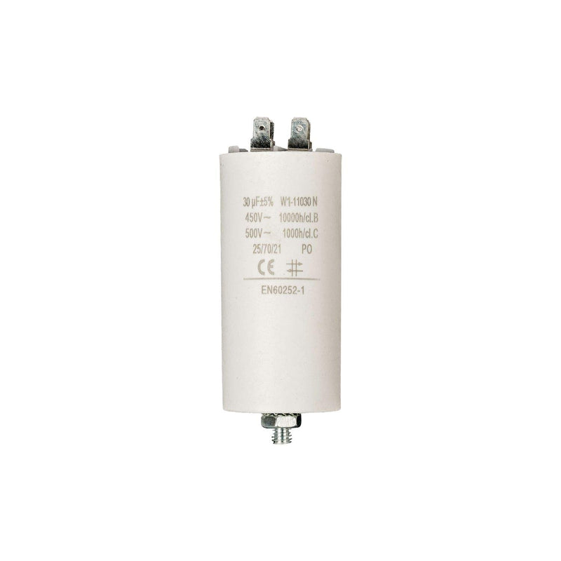 Anlaufkondensator Betriebskondensator 30uF 30µF mit STECKER (Motorkondensator)