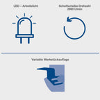 Scheppach Doppelschleifer SM200AL Schleifmaschine Schleifgerät | 500W Leistung | Verstellbarer Funkenschutz | Schleifscheibe 200mm Ø | inkl. Schlicht- und Schruppscheibe