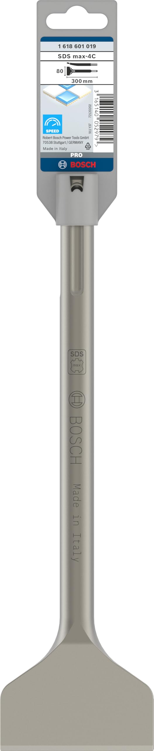Bosch Professional 1618601019 Fliesenmeißel SDS-max , 300 X 80 mm