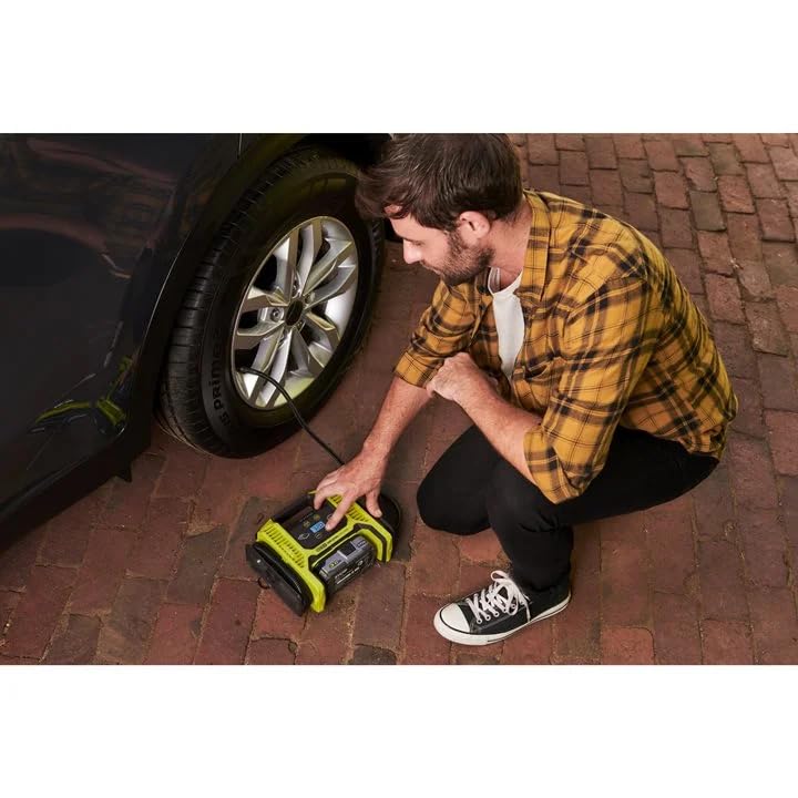 RYOBI 18 V ONE+ Akku-Multikompressor R18MI-0, Digital, max. Druck 10,3 bar, ohne Akku und Ladegerät, Grün