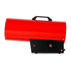 EBERTH Gasheizgebläse 50 kW Direkt, Heizkanone Gas, Luftdurchsatz 872 m³/h, Gasheizer mit Schlauch, Druckminderer, für Propan-/Butangasflasche, Gas Heizgebläse mit Überhitzungsschutz, Flammensicherung