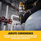 Dewalt Impact Winkelvorsatz für Schlagschrauber DT20500 (1/4" Sechskant, schlagfest, performt mit bis zu 43Nm Drehmoment, für den Einsatz auf Akku-Schlagschraubern)
