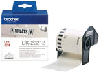Brother DK22212 DK-22212 Endlos-Etiketten Film, 62 mm x 15,24 m Schwarz,weiß