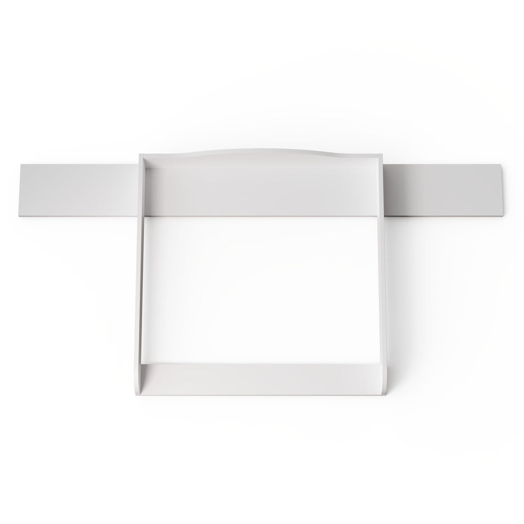 BELLABINO Oti Wickelaufsatz – welliger Wickeltischaufsatz für Malm, Hemnes, Nordli Kommoden (160 cm Breite) – Aufsatz für Wickeltische mit Platzfüller in weiß, 16,5 x 74 x 160 cm (HxTxB)