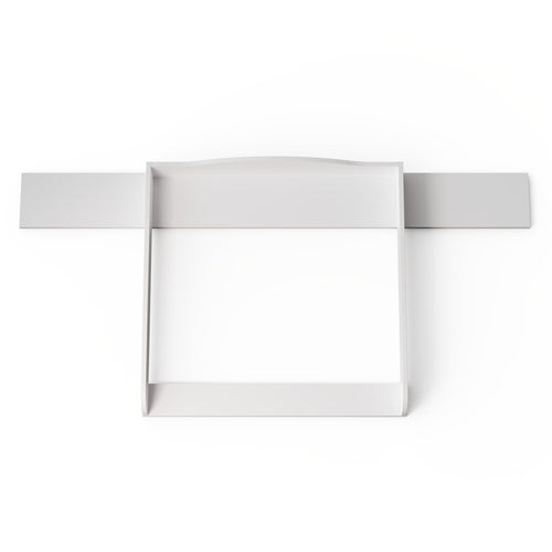 BELLABINO Oti Wickelaufsatz – welliger Wickeltischaufsatz für Malm, Hemnes, Nordli Kommoden (160 cm Breite) – Aufsatz für Wickeltische mit Platzfüller in weiß, 16,5 x 74 x 160 cm (HxTxB)