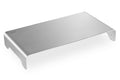 DIGITUS Designer Monitor-Erhöhung aus Aluminium - Bildschirm-Ständer - Traglast 10 kg - Nicht Rutschend - Silber