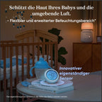 Levoit Top-Fill Luftbefeuchter, Smart Verdunstungsluftbefeuchter für Baby, separater Sensor, Humidifier mit Blaulichtfreiem Nachtlicht für Schlafzimmer, Kinderzimmer Auto Shut-off, 3,8 L, Mattweiß