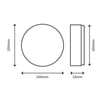 Philips LED Badezimmer Deckenleuchte Superslim (15 W), 3 Lichteinstellungen, kaltweiß Licht, dimmen ohne Dimmer, IP44 Schutz, weiß, 25cm