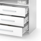 Vicco Wickelkommode Oskar, Wickelaufsatz für die Kommode, Weiß, 113 x 100 cm mit Schubladen