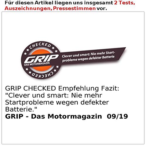 Lescars Autobatterieüberwachung: Kfz-Batterie-Wächter mit Bluetooth und App, für 12-Volt-Batterien (Batterieüberwachung Bluetooth, Batteriewächter Test, 12V Zigarettenanzünder)