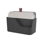 Rotho MYPAPER Plus Inbox, Dokumentenorganizer für Büro und Homeoffice, Schreibtisch Organizer mit Griff, Kunststoff, schwarz, 34,5 × 15,2 × 28,7 cm
