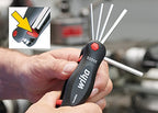 Wiha Multitool PocketStar® Innen-Sechskant, Schlitz, Phillips, TORX 9-tlg., per Tastendruck schneller Zugriff, als Längs- und Quergriff einsetzbar, all-in-one Werkzeug (25295)