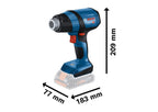 Bosch Professional 18V System Akku Heißluftgebläse GHG 18V-50 (inkl. Reflektordüse, 32x 33 mm, Reduzierdüse, 9 mm, L-BOXX, ohne Akku/ Ladegerät)
