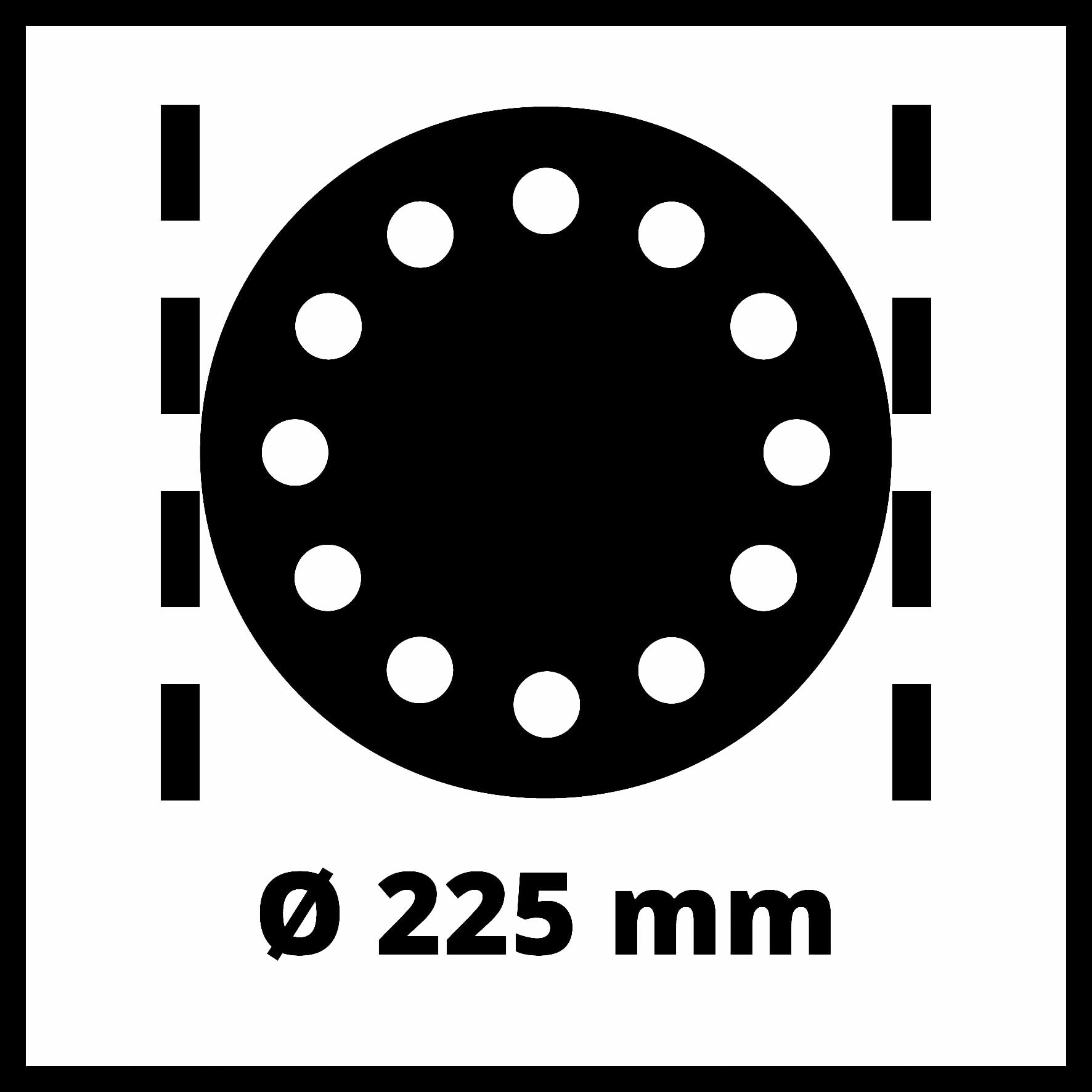Einhell Trockenbauschleifer TC-DWS 225 (1220 W, Schleifteller mit Bürstenkranz, integrierte Staubabsaugung, inkl. 6x Ø 225 mm Schleifpapier)