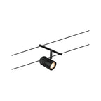 Paulmann 94469 CorDuo Seilsytem Set Cup DC max. 5x10 Watt erweiterbar Schwarz matt Kunststoff, Metall GU5,3 Drahtseilsystem ohne Leuchtmittel