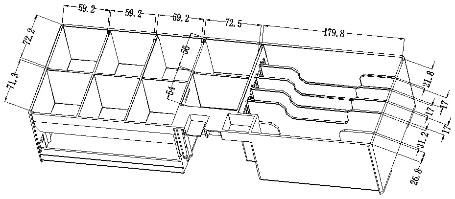 Solide und Elegante Kassenschublade, Zwei-Positionen-Schloss, RJ12 Kabelstecker, Herausnehmbare Geldkassette, Aus dickem Kaltgewalztem Stahl, HDWR HD-KFT46