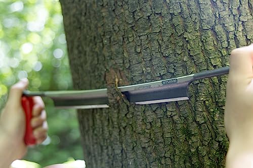 STUBAI Wagner-Reifmesser 240 mm | Zugmesser inklusive Schneidenschutz | geschmiedet, gehärtet und geschliffen mit Hohlschliff, ergonomische Holzgriffe